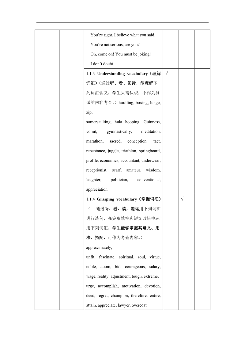 湖北省黄冈市某重点中学人教新课标英语book9 unit one breaking records单元教学细目与单元检测.doc_第2页