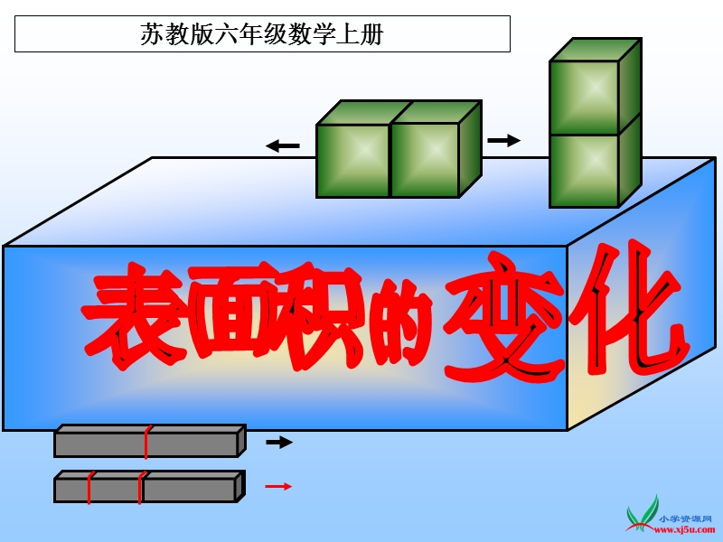 （苏教版） 六年级数学上册  《表面积的变化》 ppt课件.ppt_第1页