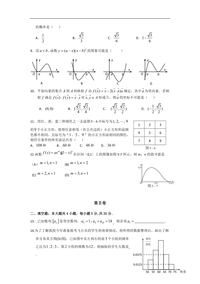 辽宁省瓦房店高级中学高二暑假作业数学理试题（9）.doc_第2页