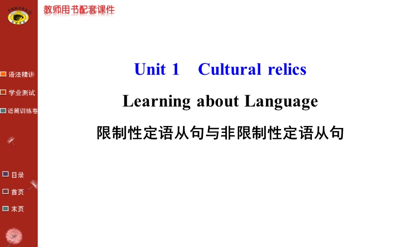 【全程复习方略】人教版高中英语必修2课件：unit 1 learning about language 教师课件.ppt_第1页