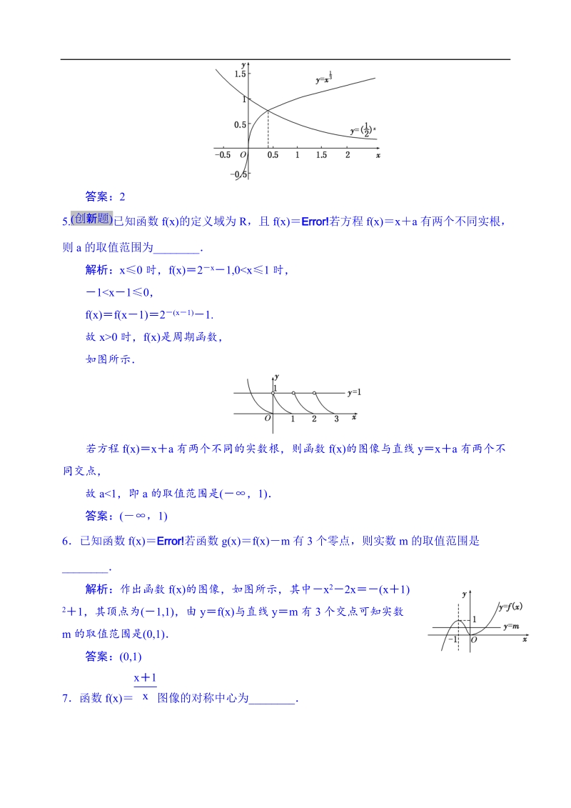 江苏省高邮市界首中学高二下学期数学理科导学案：第13课时  函数的图象与变换（课后作业教师版）.doc_第2页