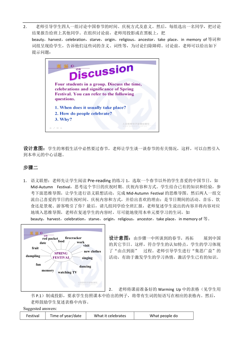 浙江新人教版高一英语教案：unit1 speakingand writing（新人教版必修3）.doc_第2页