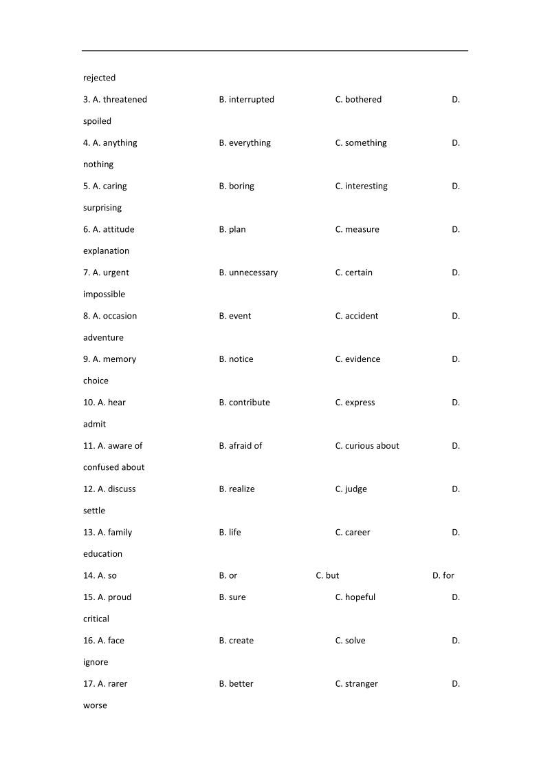 试题君之大题精做君高一英语人教必修3 unit 4 word版含解析.doc_第2页