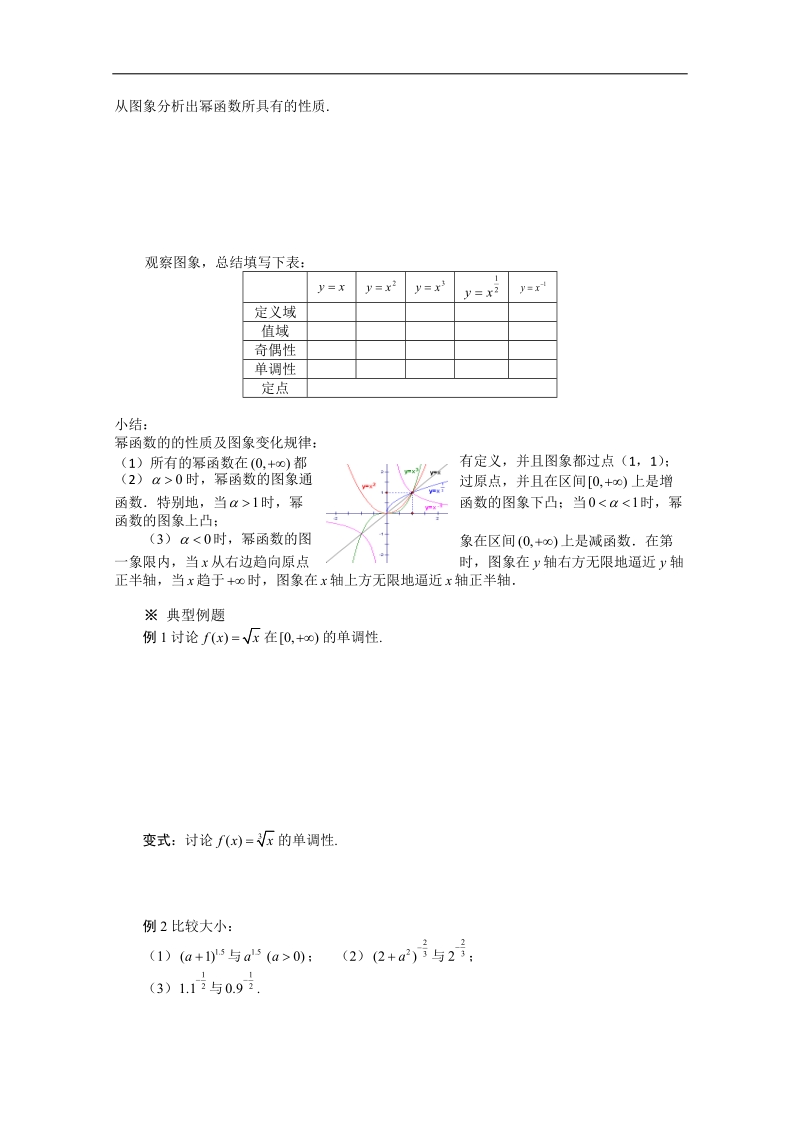 高一数学导学案：2.3  幂函数（人教a版必修1）.doc_第2页