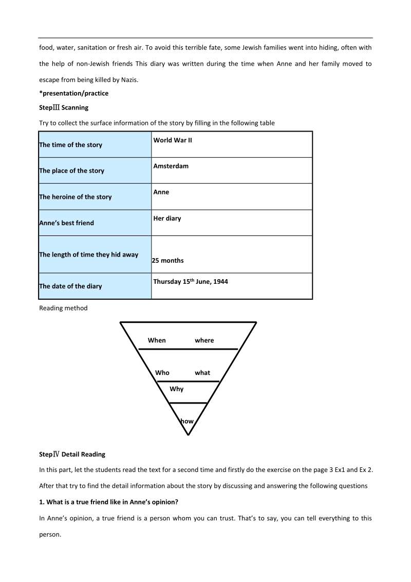 浙江省人教版高一英语教案：unit 1 friendship period 2--pre-reading and reading（新人教版必修1）.doc_第2页