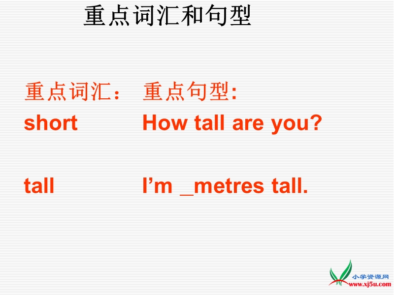 2016春冀教版英语四下《lesson 14 are you short or tall》ppt课件4.ppt_第3页