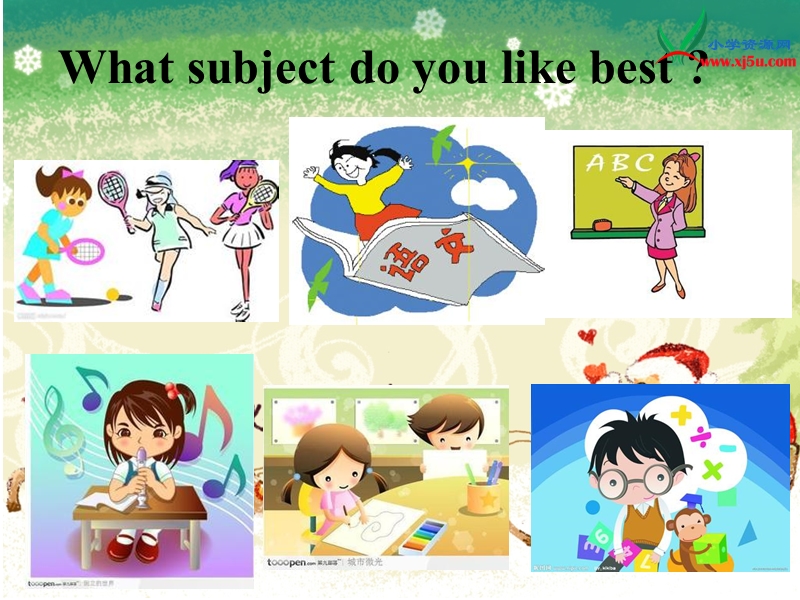 2016春人教版（精通）英语四下《unit 3 what subject do you like best》ppt课件5.ppt_第3页