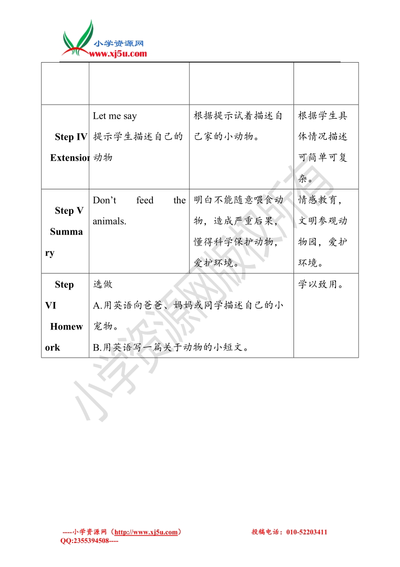 2017人教pep版英语三年级下·unit3 at the zoo教案-partb.doc_第3页