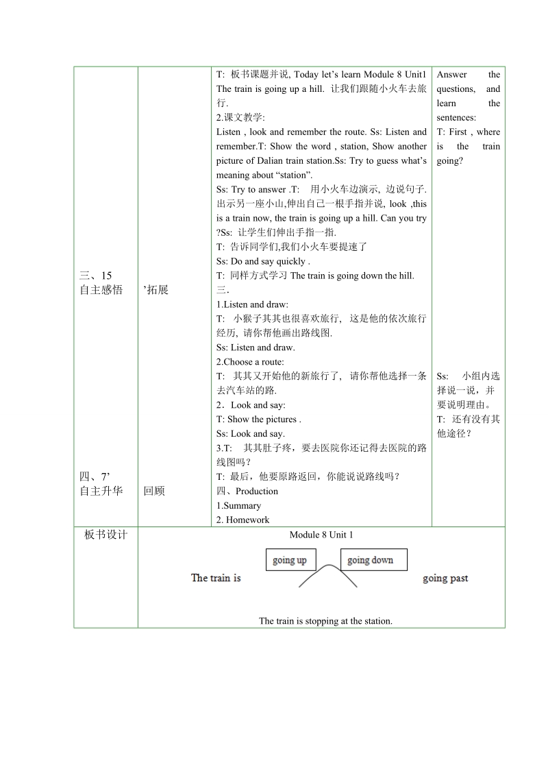 二年级下英语教案m8u1+the+train+is+going+up+a+hill+教案外研版（一年级起点）.doc_第2页