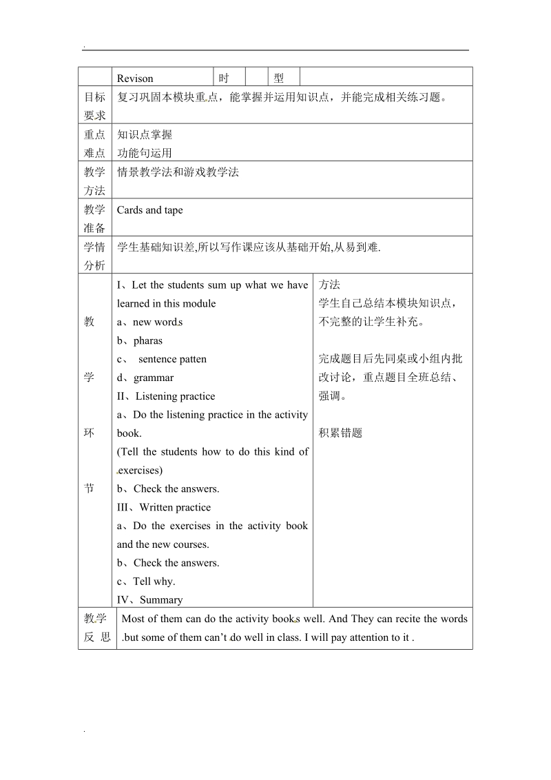 一年级上册英语教案-module10 unit2（1）外研社（一起）.doc_第2页