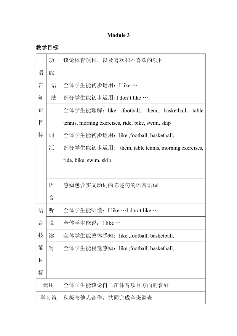 三年级下英语教案外研版（三起）三下英语：m3u1 i like footballx外研社（3年级起点）.docx_第1页