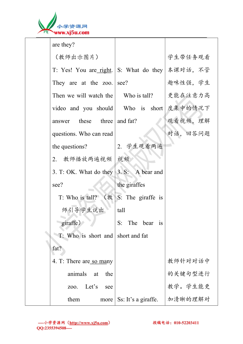 2016人教pep版英语三年级下·unit3 at the zoo教案-parta.doc_第2页