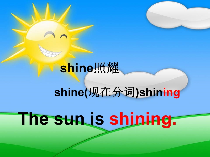 2016春外研版（一起）六年级下册module 3 unit 2《the sun is shining》ppt课件3.ppt_第2页