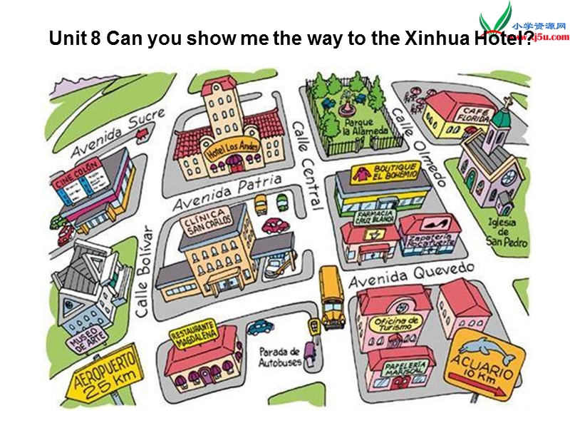 2016春湘少版版英语五年级下册unit 8《can you show me the way to the xinhua hotel》ppt课件2.ppt_第1页