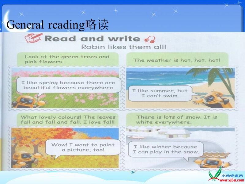 2016年新版pep小学英语五年级下册：unit2 my favourite season b read and write 课件.ppt_第3页