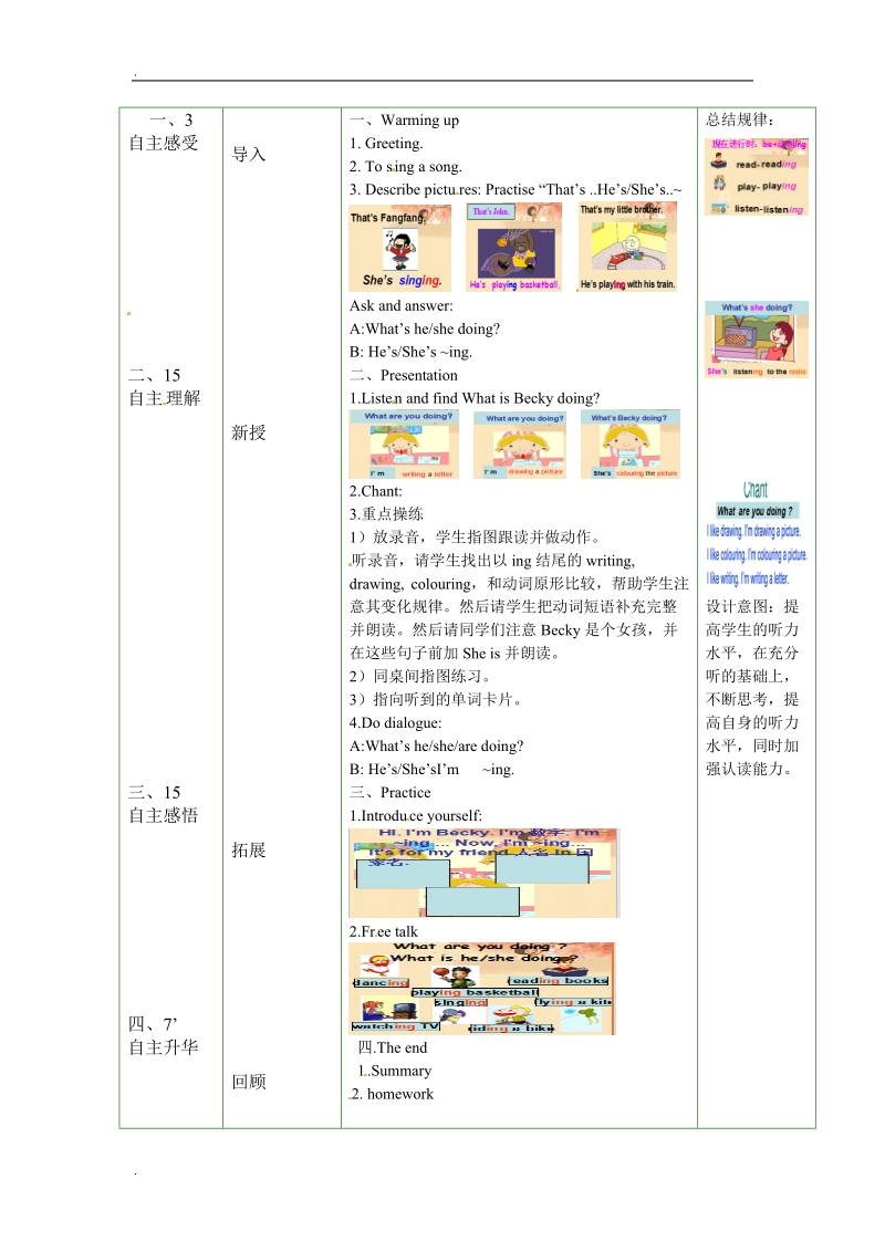 二年级下册英语教案-module2 unit 2 i'm drawing a picture外研社（一起）.doc_第2页