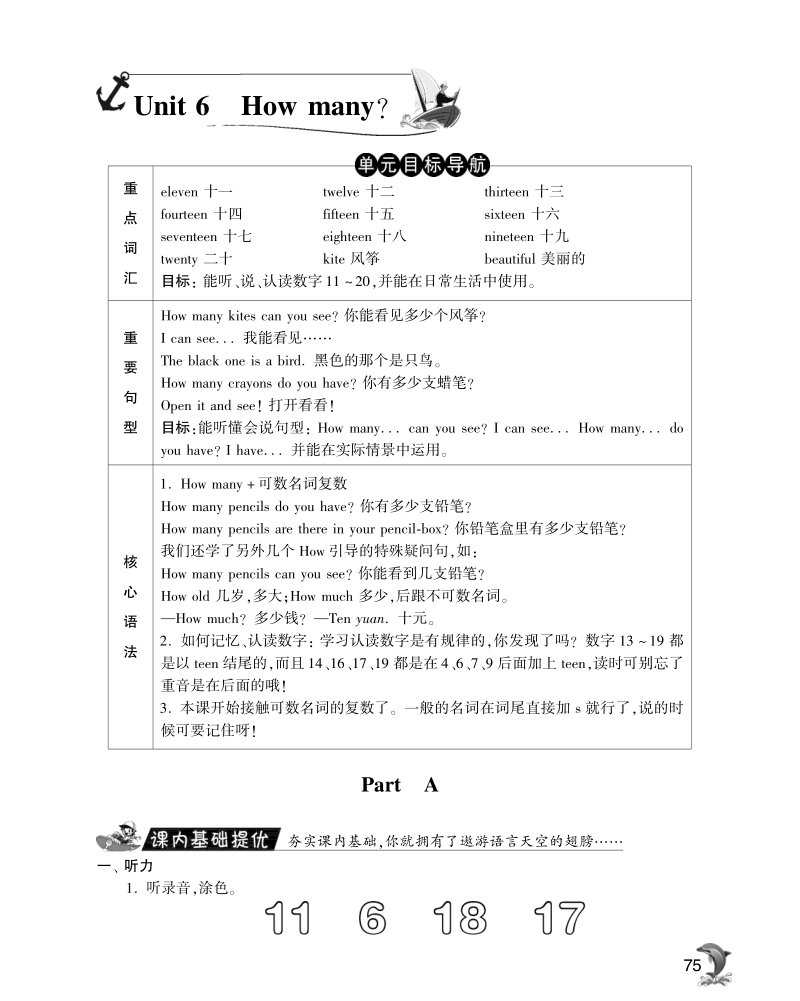 2016人教pep版英语三年级下·实验班突破·unit6 how many-period1.pdf_第1页