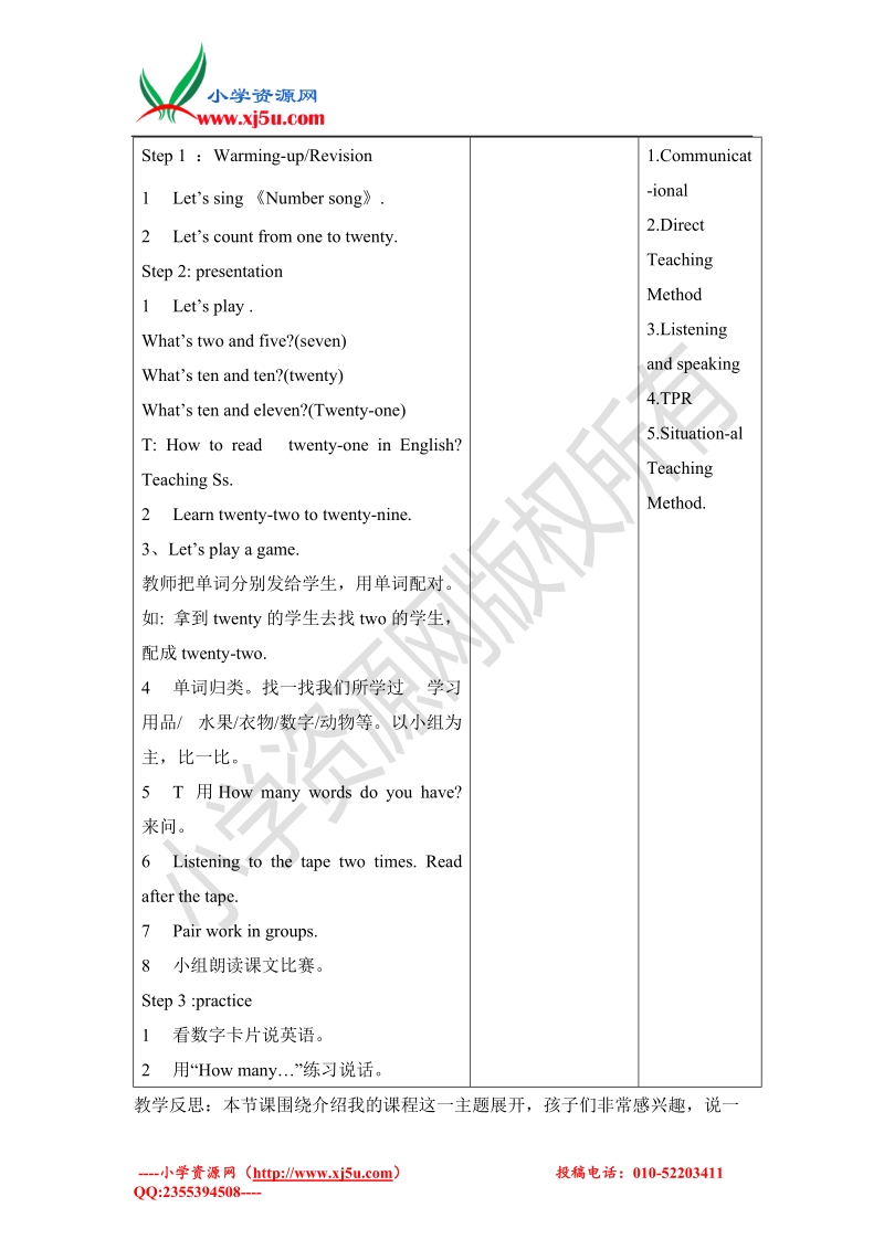 2016人教版（精通）英语四下《unit 3 what subject do you like best》教学设计1.doc_第2页