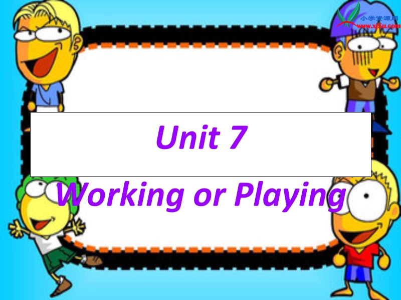 2016秋广东版开心学英语四上unit 7《working or playing》ppt课件4.ppt_第1页