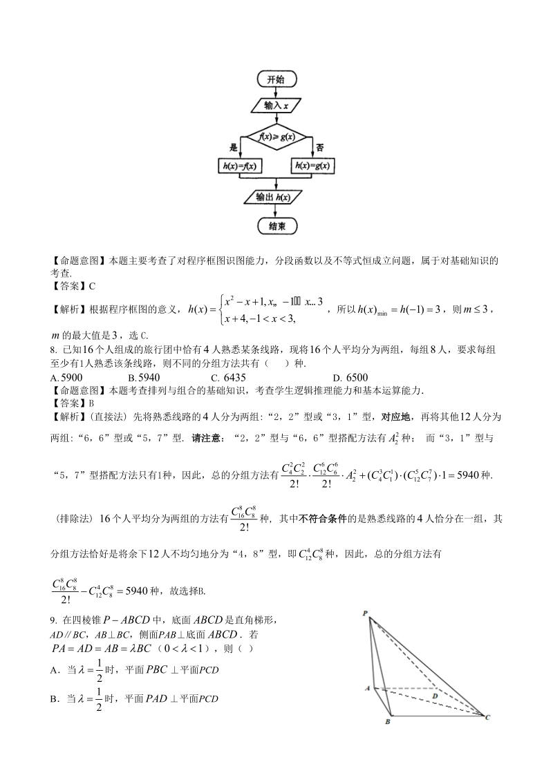 2016年四川高三第三次全国大联考（卷）理数卷 （解析版）.doc_第3页