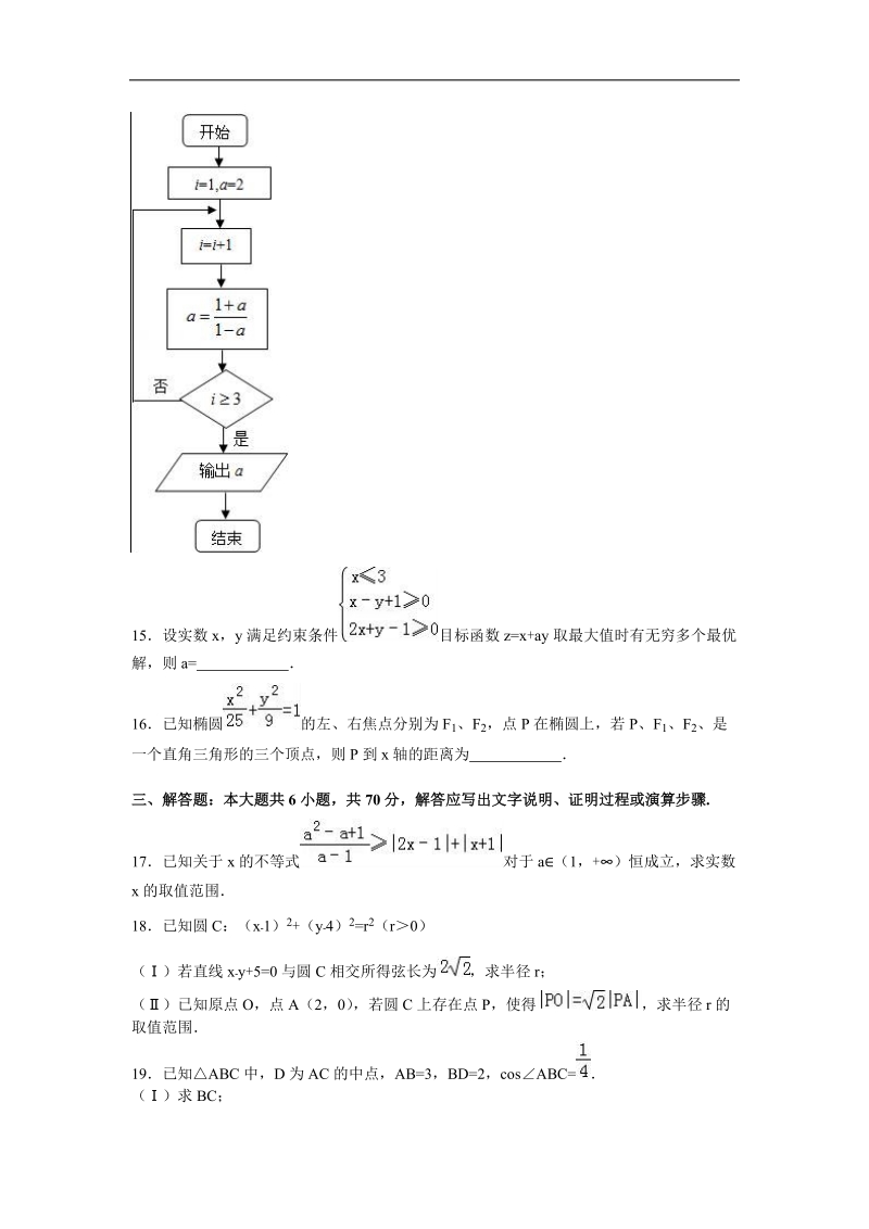 2016年辽宁省大连二十中高三（上）期中数学试卷（文科）（解析版）.doc_第3页