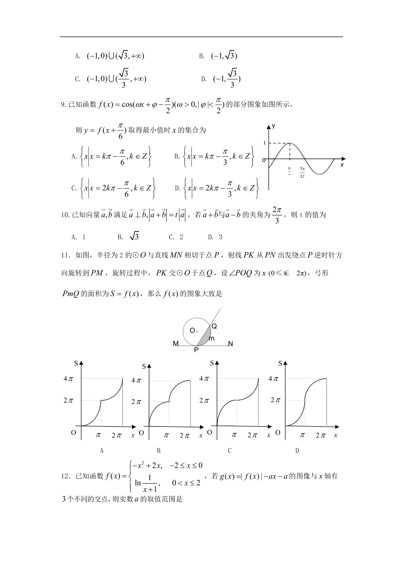 2016年湖南省长沙市浏阳一中高三上学期第二次月考数学试题（文）.doc_第2页