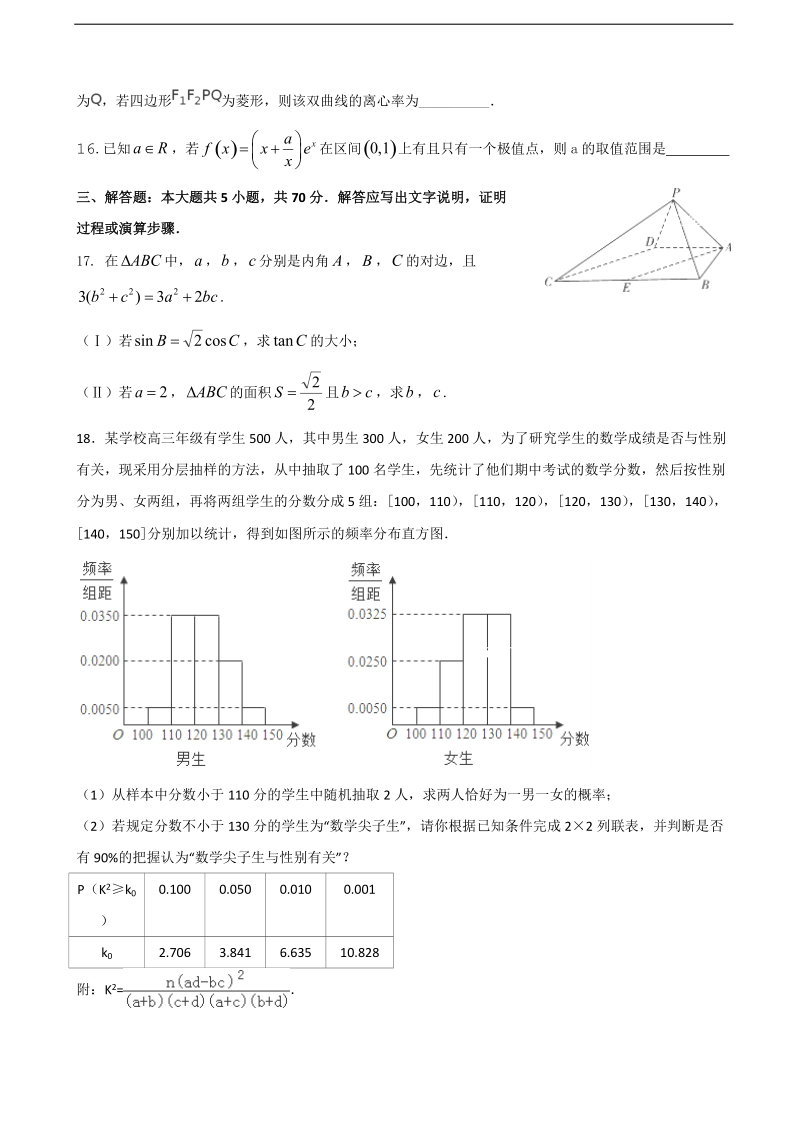 2018年湖南省涟源一中高三第二次月考 文数试卷.doc_第3页