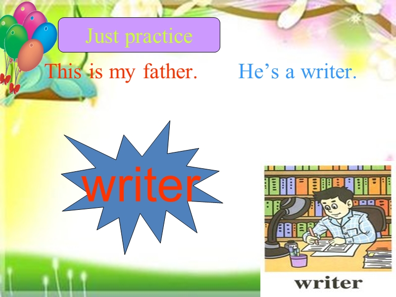 （人教版精通版）五年级英语上册《unit 3 my father is a writer》ppt课件（第3个）.ppt_第2页