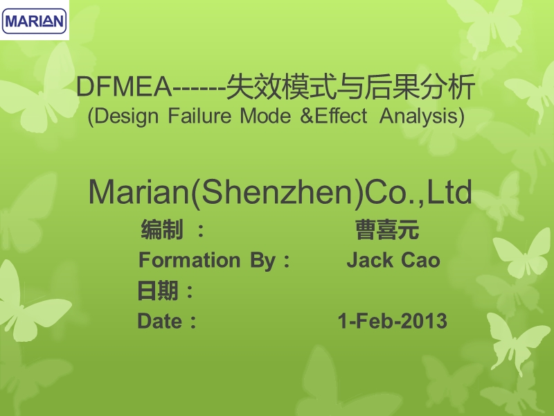 dfmea------失效模式与后果分析.pptx_第1页