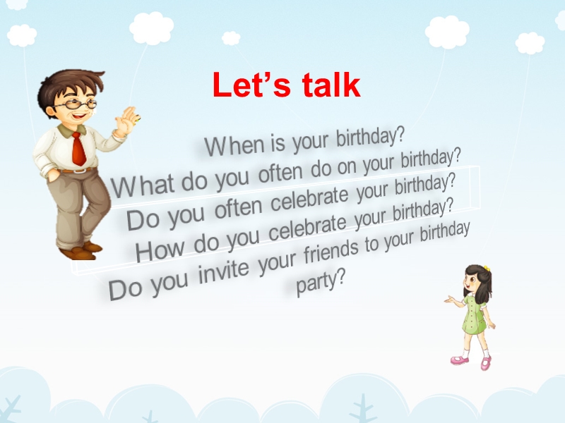 六年级上册英语课件-unit 3 would you like to come to my birthday party lesson 14-1人教精通.ppt_第3页