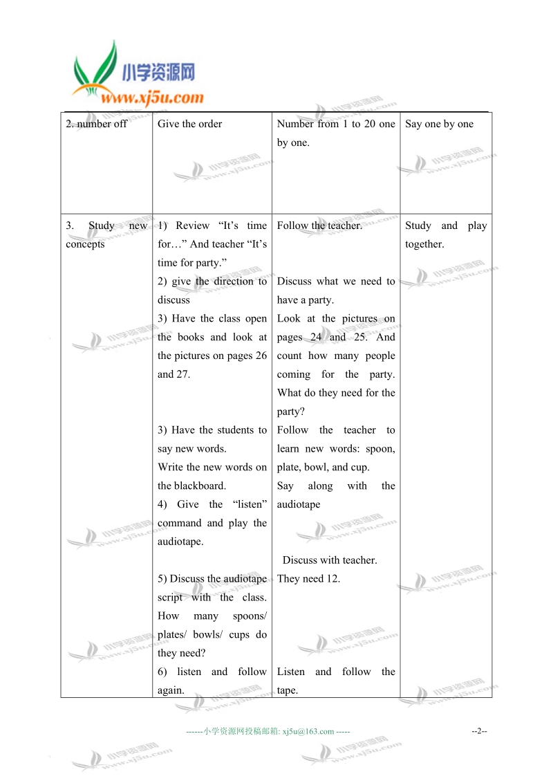 冀教版（一起）二年级英语下册教案 unit 2 lesson 13(2).doc_第2页