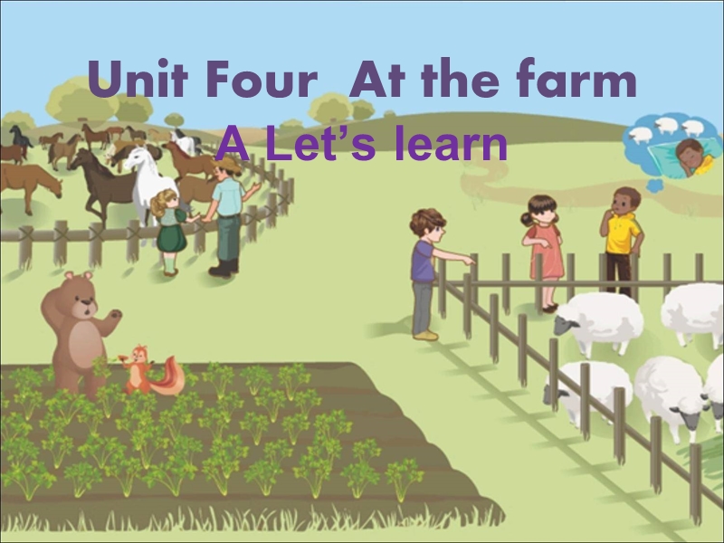 四年级下英语课件unit4+at+the+farm+a+lets+learn人教(pep).ppt_第1页