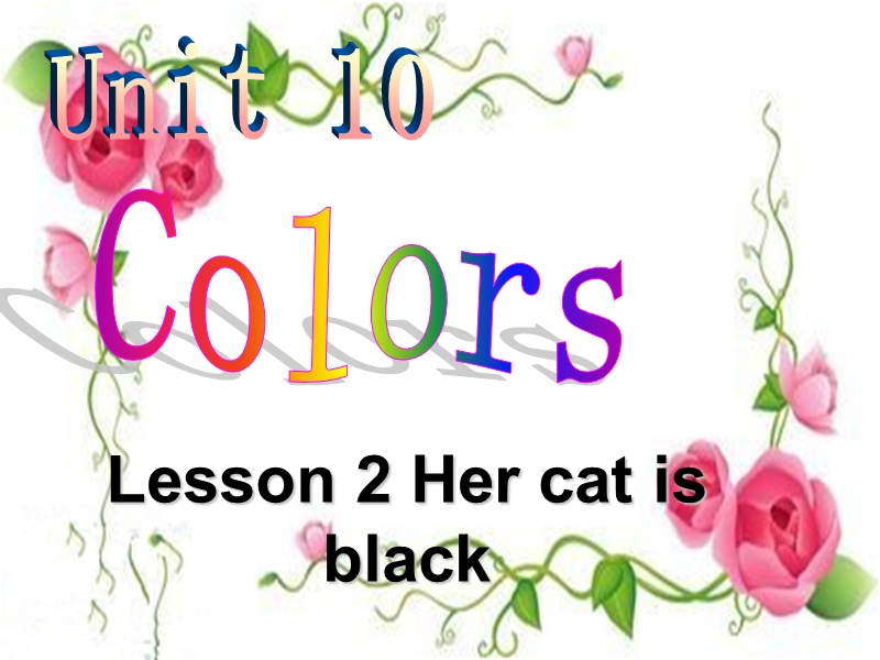 北师大版(三年级起点)三年级下册unit 10 colors lesson 2 her cat is black 课件 (3).ppt_第1页