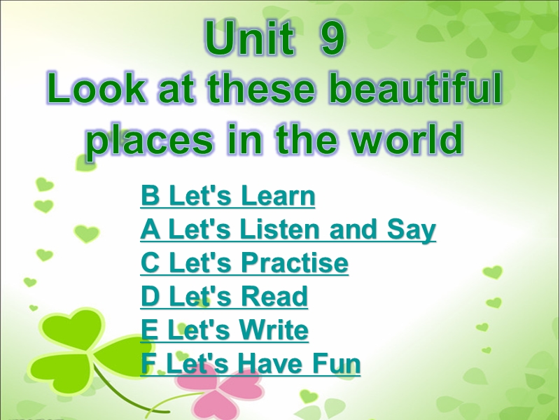 湘少版英语六年级下册unit 9 look at these beautiful places in the world.ppt_第1页