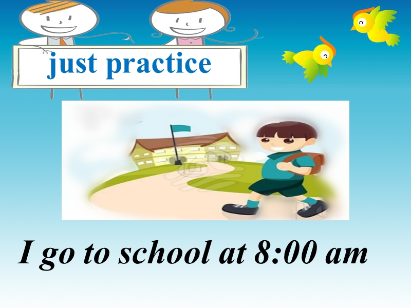 六年级上册英语课件-unit 1 i go to school at 8：00 lesson 2-1人教精通.ppt_第3页