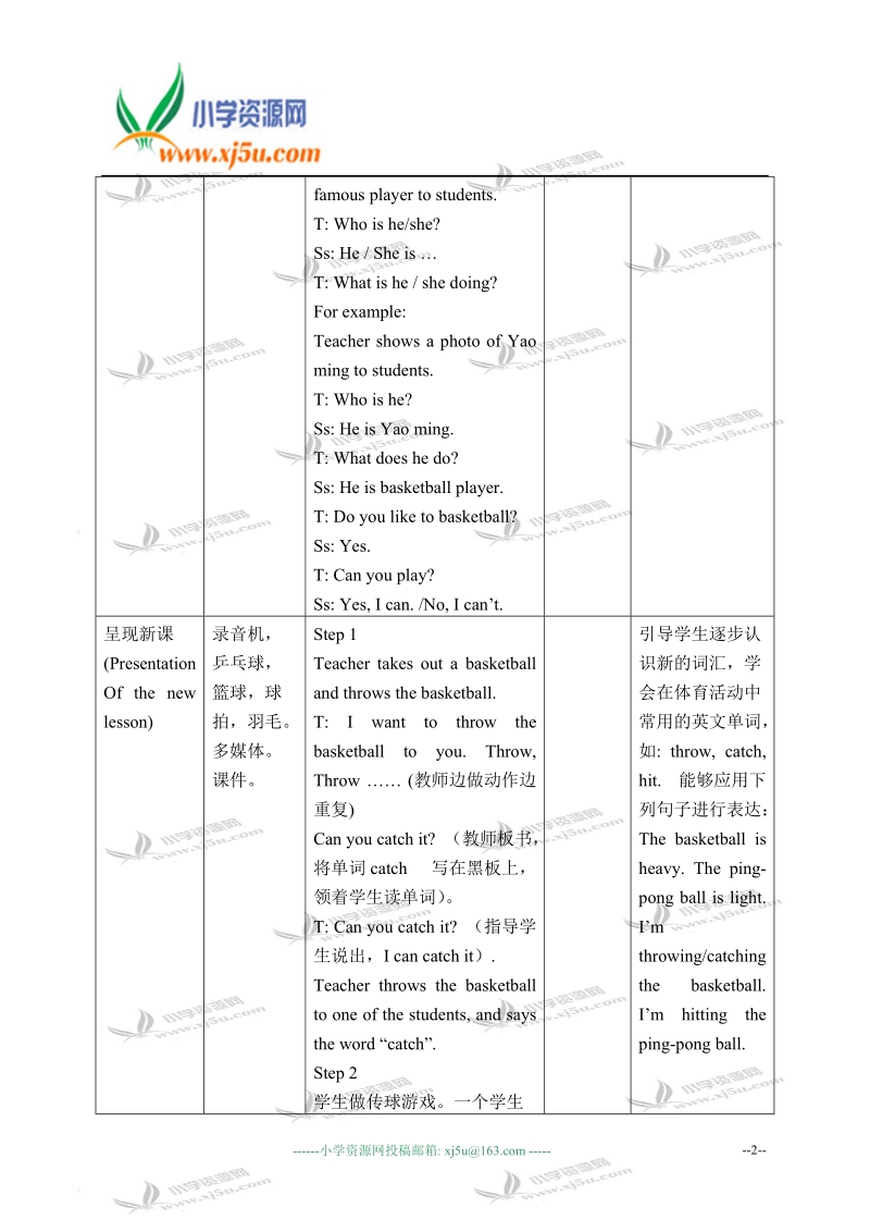 冀教版（一起）五年级英语下册教案 unit 3 lesson 19(1).doc_第2页