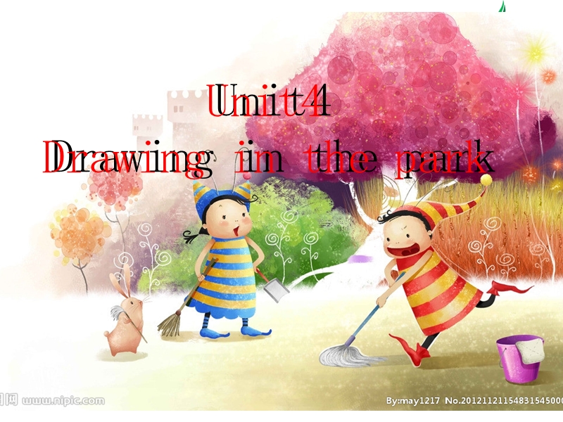 牛津苏教版英语四下《unit 4 drawing in the park》课件2.ppt_第1页