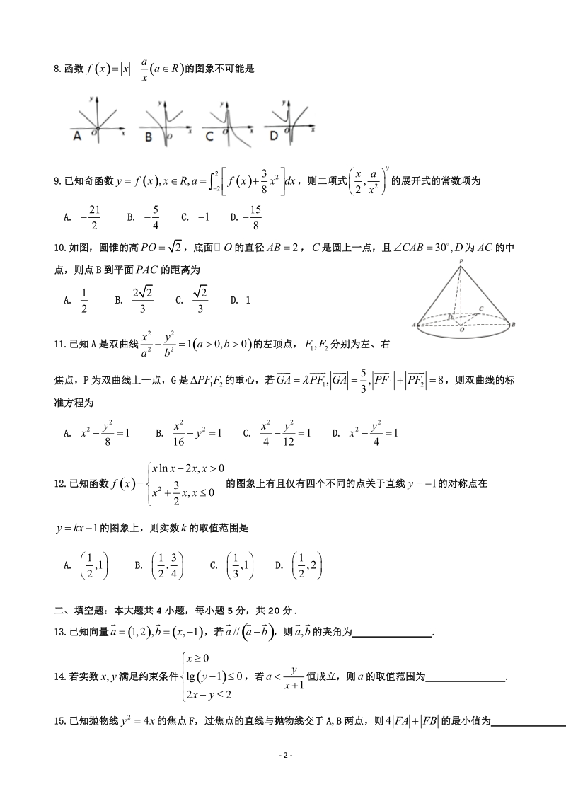 2017年湖南省常宁市高三压轴卷 数学（理）.doc_第2页