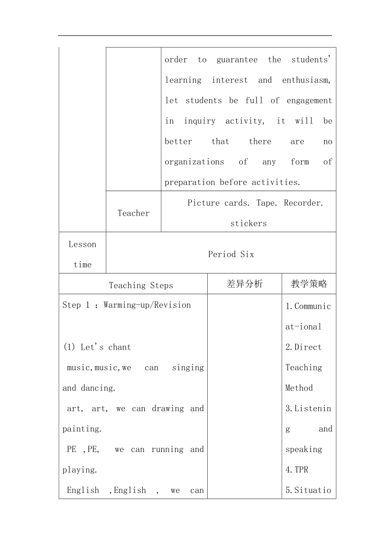 四年级下英语教案《unit3+what+subject+do+you+like+best》（lesson6）教案人教精通版.doc_第2页