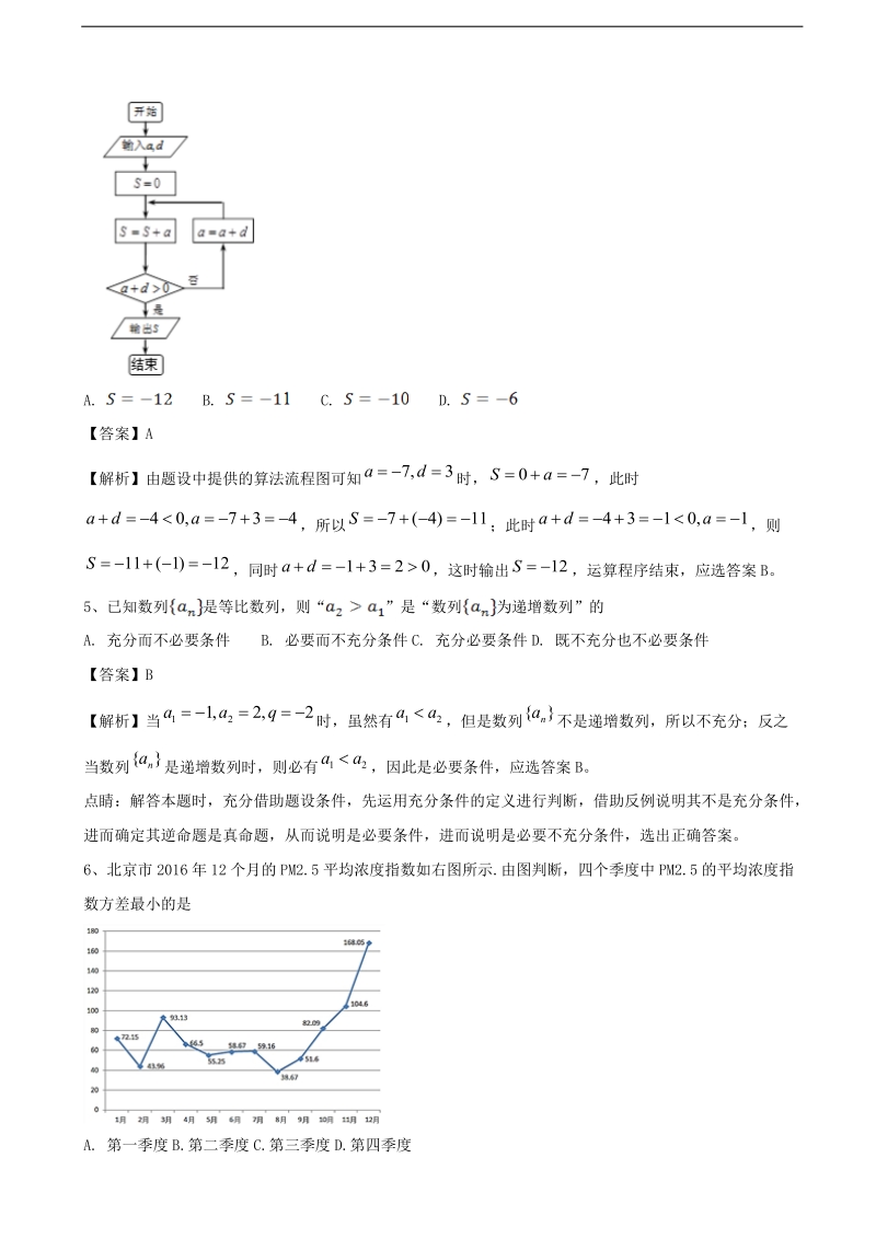 2017年北京市海淀区高三下学期期末练习文数试题 （解析版）.doc_第2页