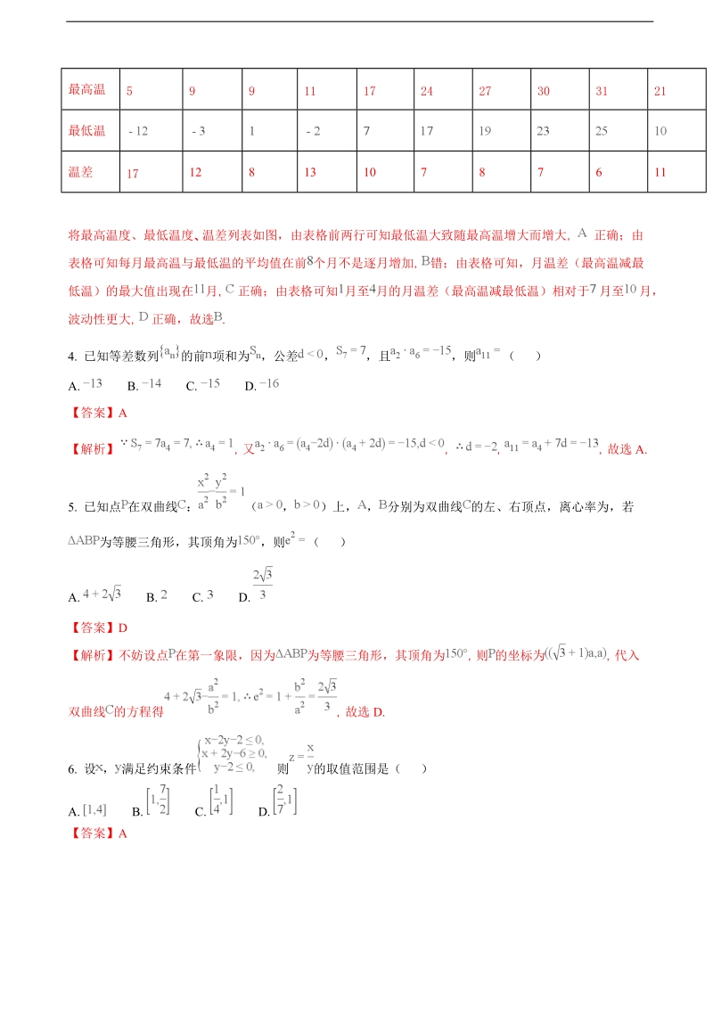 2018年广东省五校（阳春一中，肇庆一中，真光中学，深圳高级中学，深圳二高）高三12月联考数学（文）试题（解析版）.doc_第2页