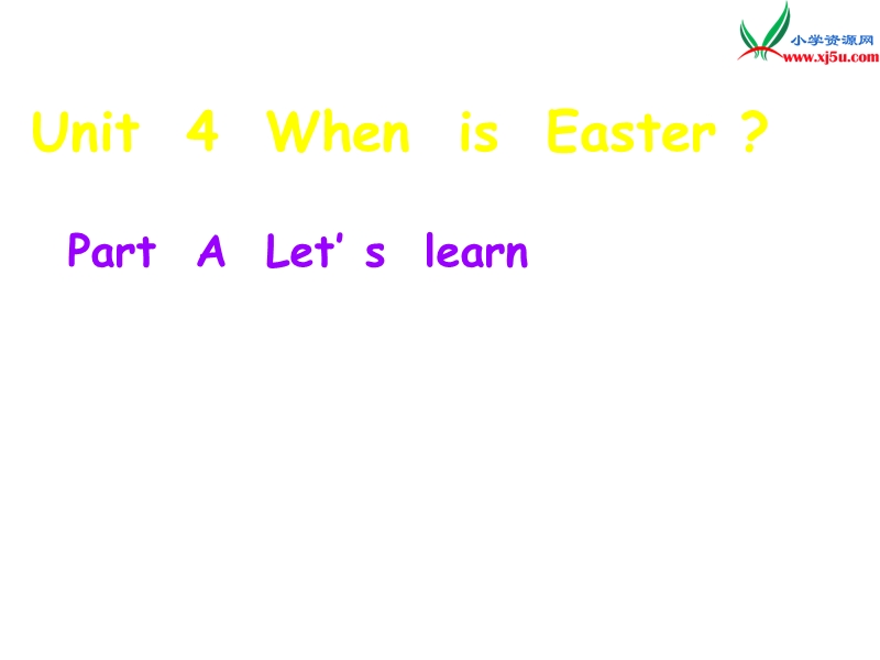 （人教pep）五年级英语下册 unit 4 when is easter part a课件1.ppt_第1页