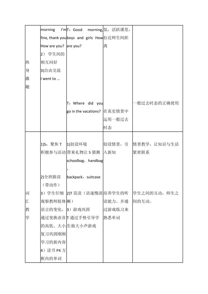 北师大版(一起) 五年级下册英语 教案 unit 7 at the airpor(10).doc_第2页