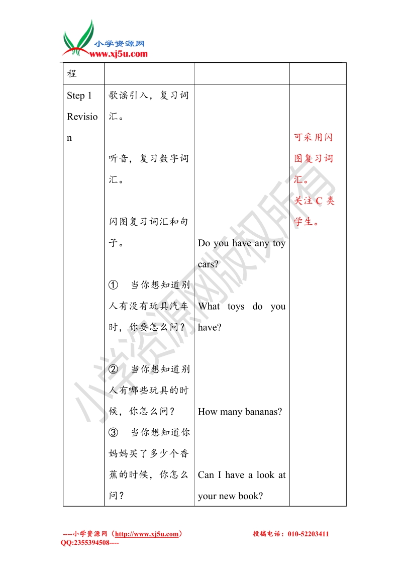 牛津苏教版英语四上unit3 how many教案period4.doc_第2页