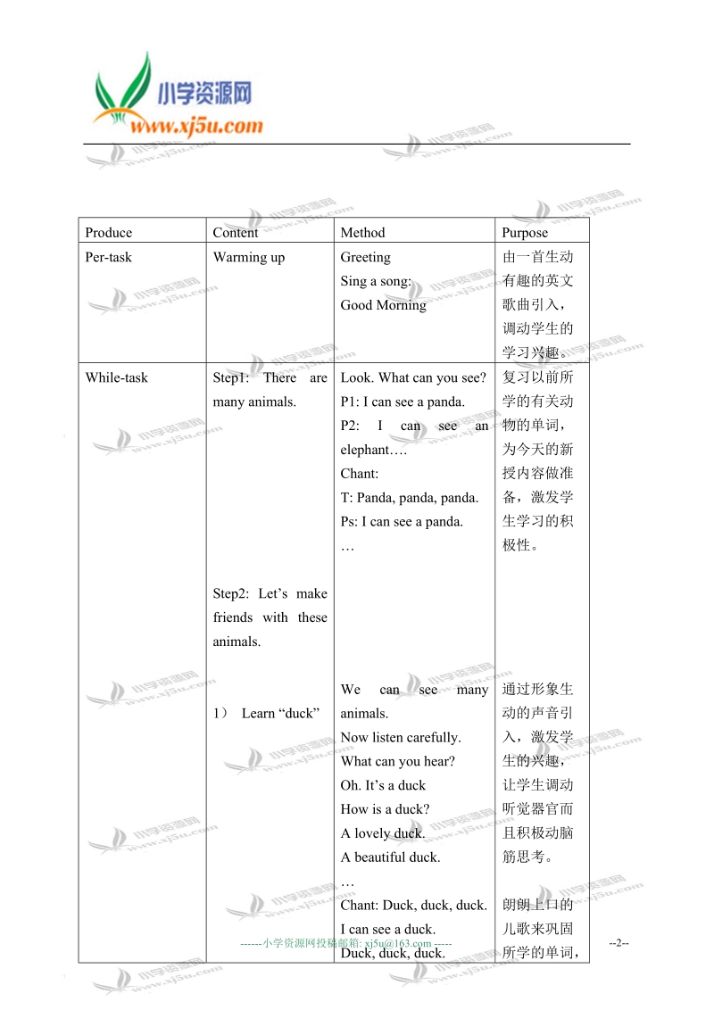 （新世纪版）一年级英语下册教案 unit 7(2).doc_第2页