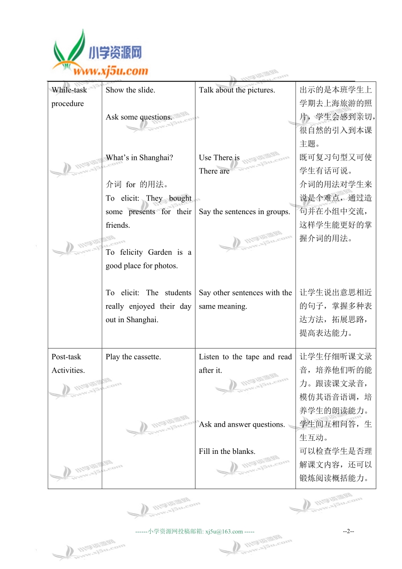 （新世纪版）五年级英语下册教案 unit 6(6).doc_第2页