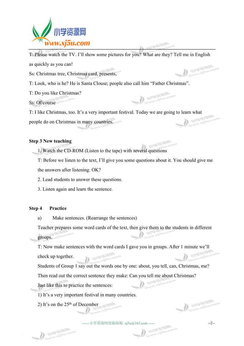 外研版（一起）六年级英语上册教案 module 4 unit 2.doc_第2页