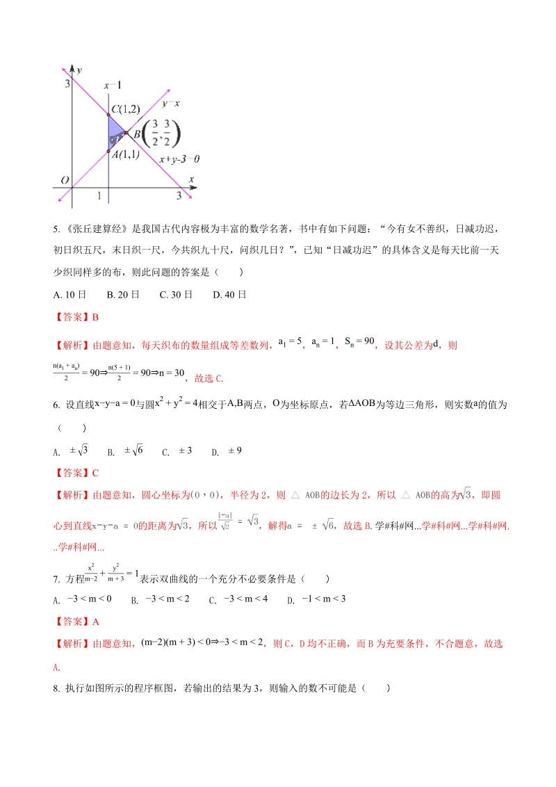 2018年广东省汕头市潮南实验学校校高三上学期入学摸底考试数学（文）试题（解析版）.doc_第2页