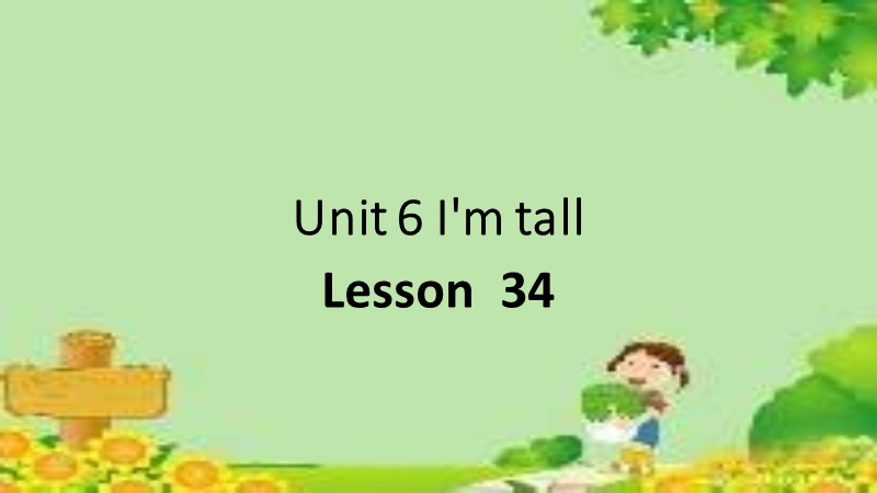 四年级上册英语课件-unit 6 i'm tall lesson 34-2人教精通.ppt_第1页