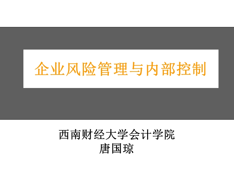 企业风险管理与内部控制.ppt_第1页